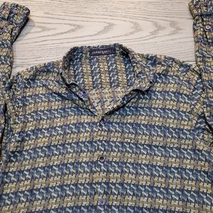 Jhane Barnes Retro Style Casual Button Down Medium